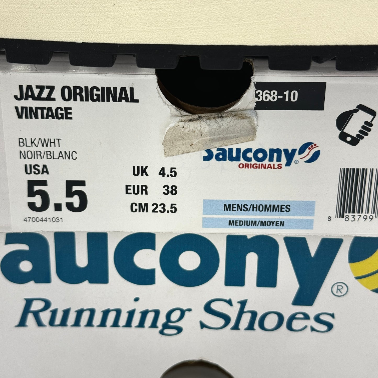 Saucony Jazz Vintage Classic Sneakers Black White Silver Original Runners