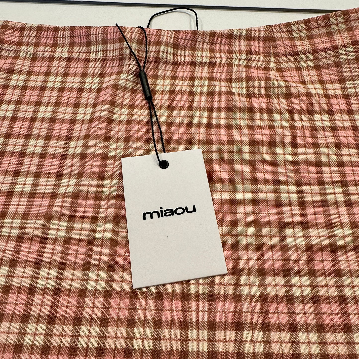 Miaou Fig Mini Skirt in Baby Plaid