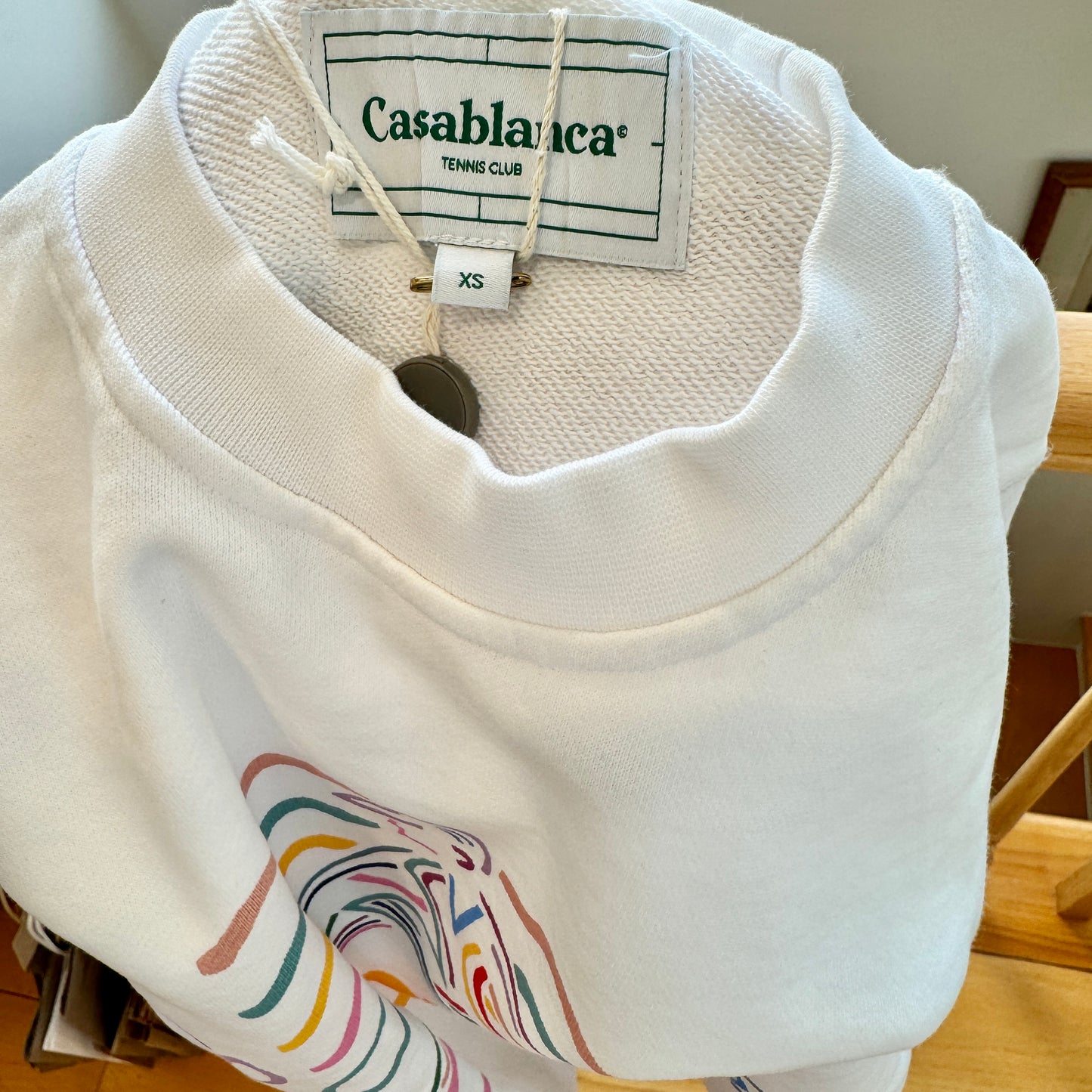 Casablanca Beach Tennis Girl White Crewneck Sweatshirt Top