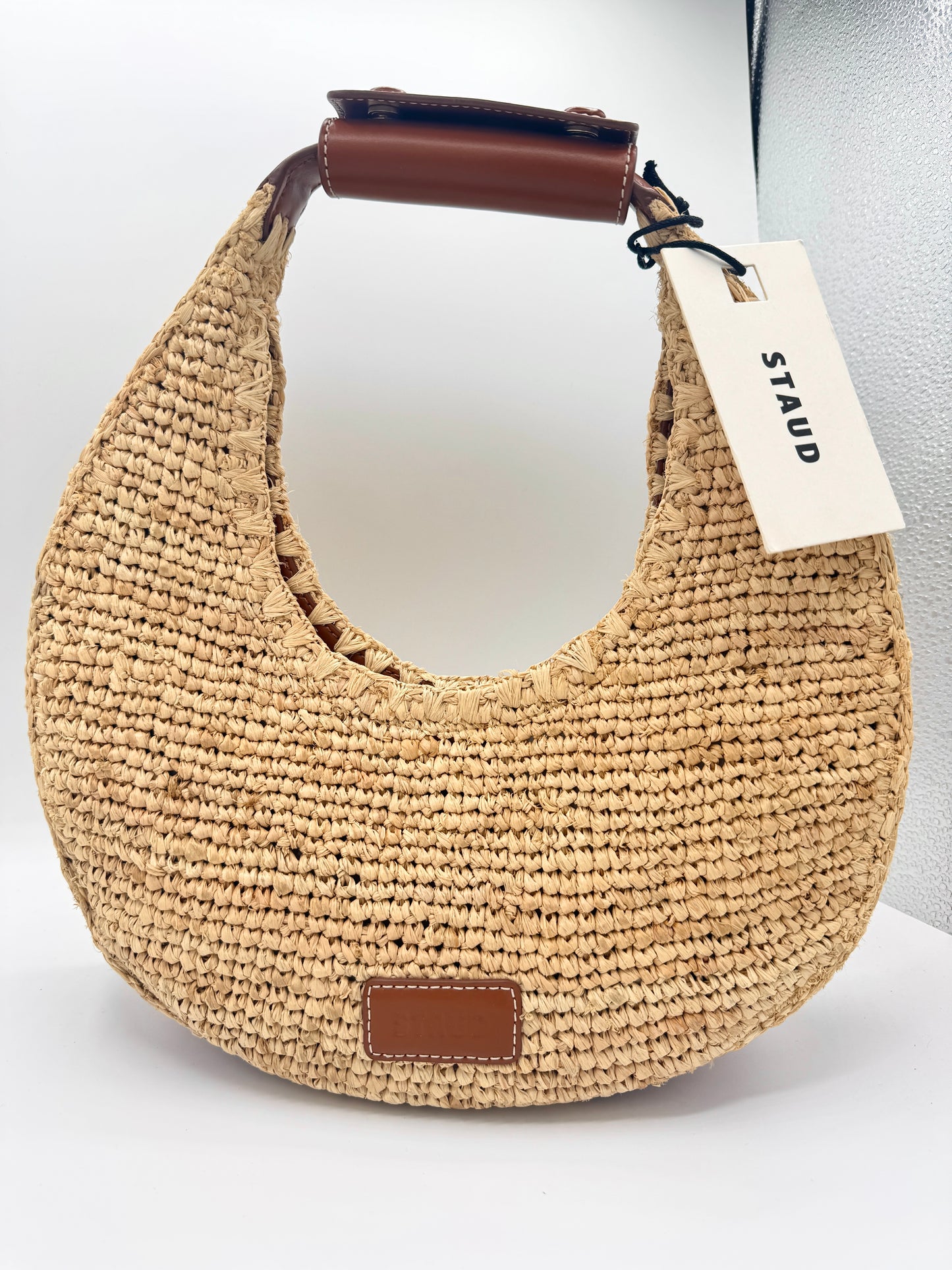 Staud Moon Bag - Natural Raffia