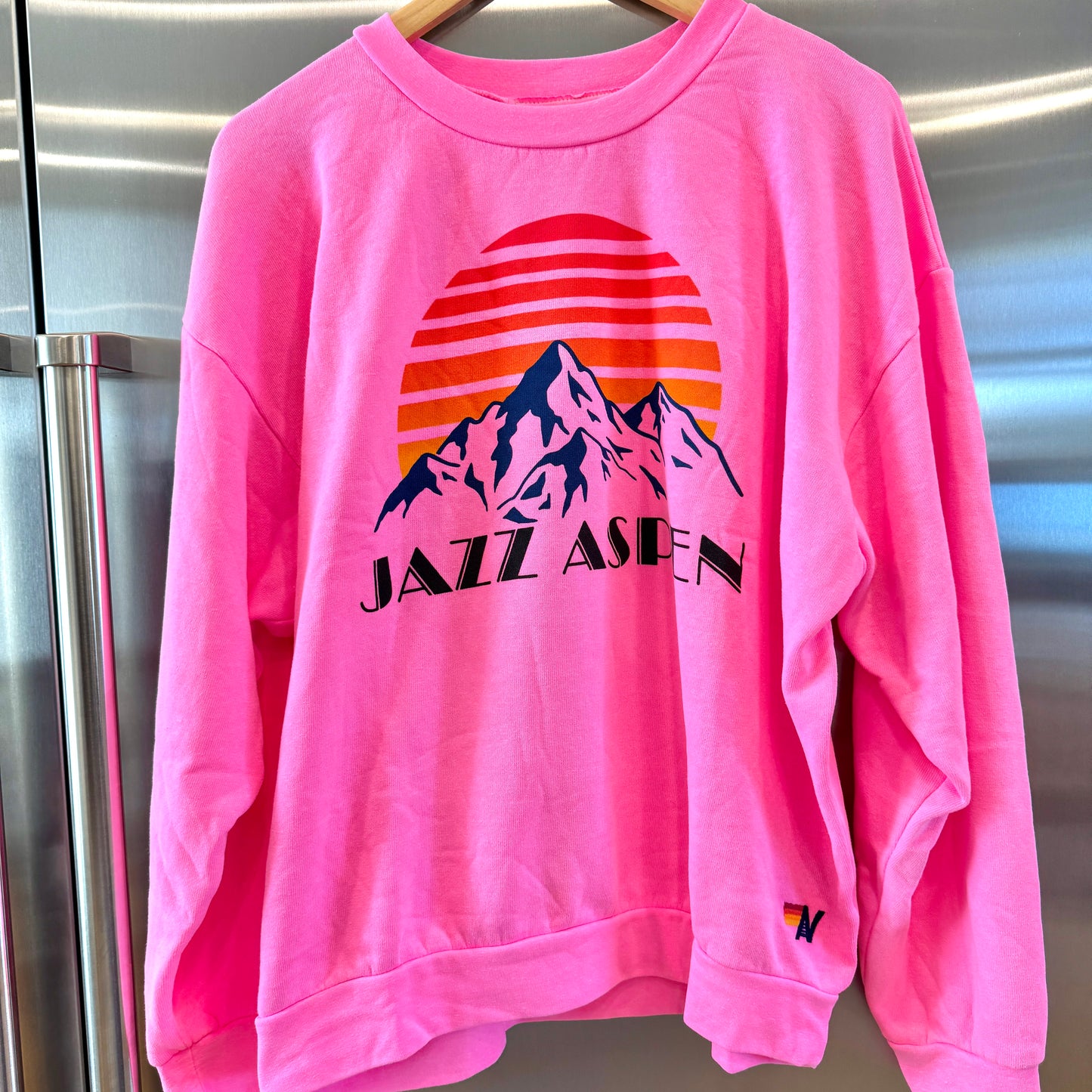Aviator Nation Aspen Snowmass Jazz Music Festival Crewneck Sweatshirt - Neon Pink