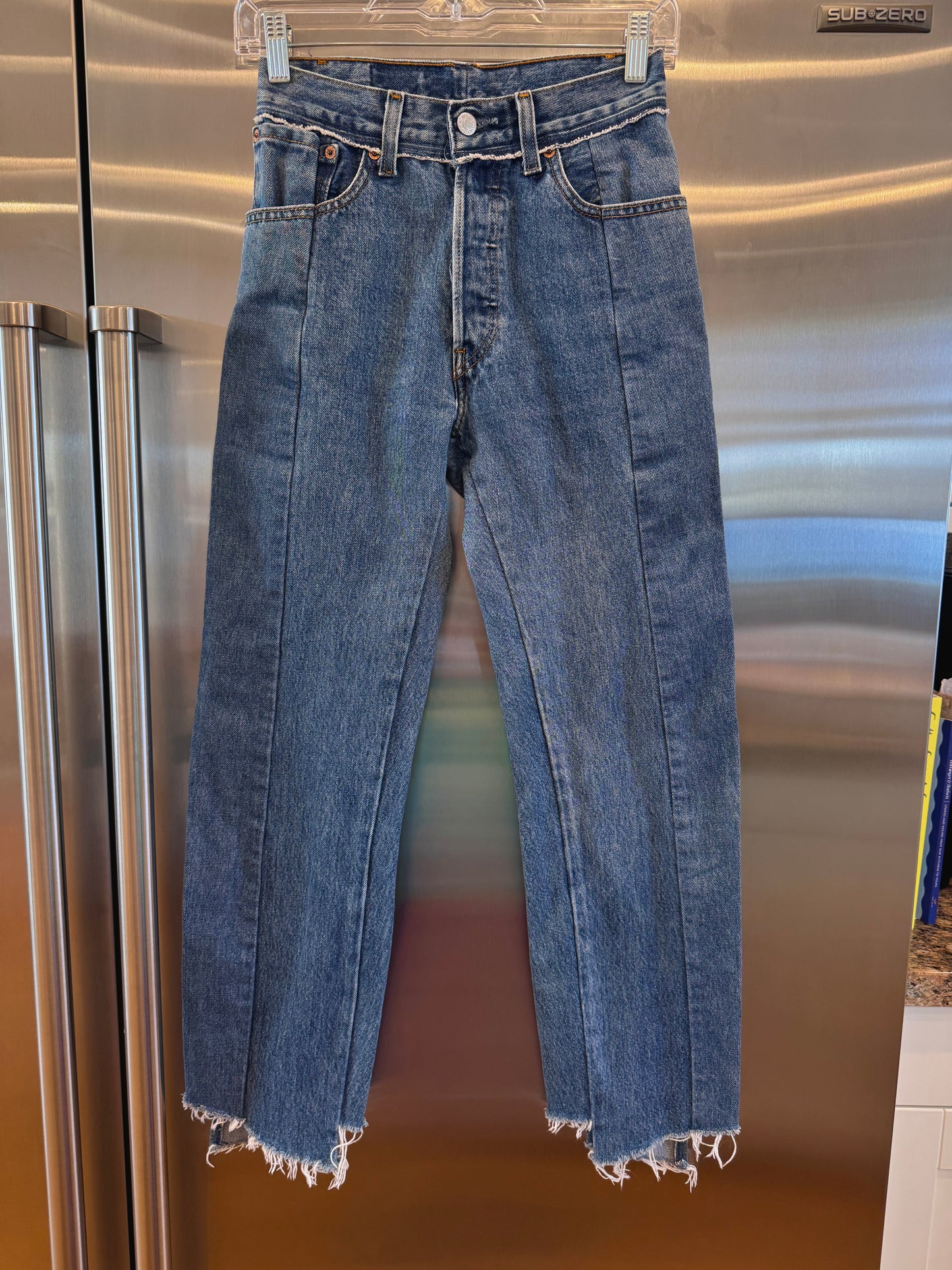 Vetements reconstructed denim pants Levi’s jeans denma size extra small womens