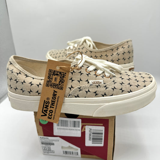 Vans Authentic Low Classic Sneakers Eco Theory Beige Navy checkerboard shoes