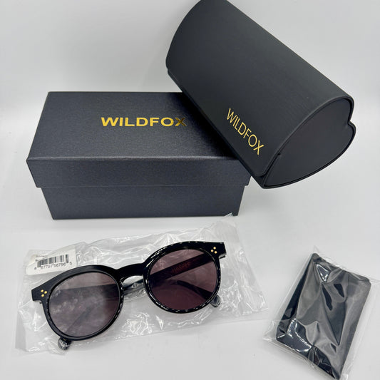 Wildfox Harper Black Sunglasses Classic Round , NEW with case and cloth