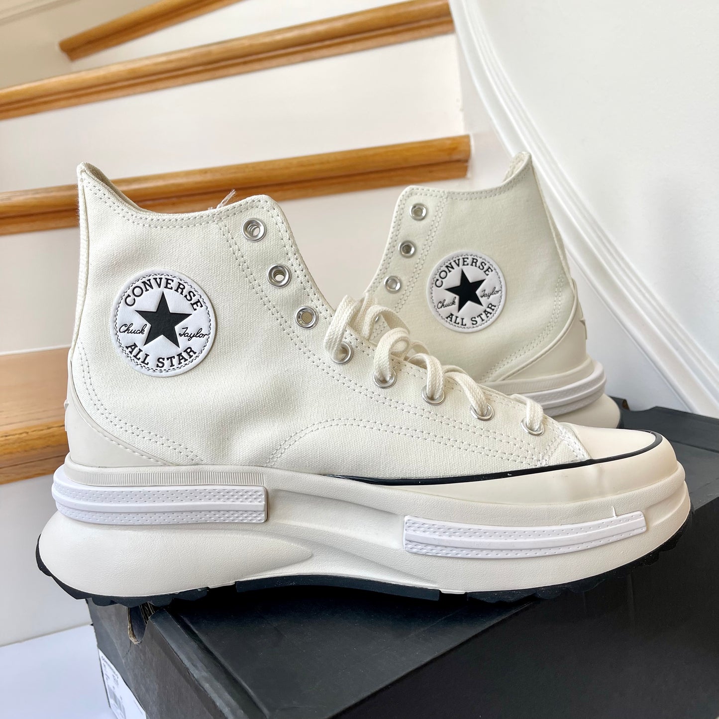 Converse Run Star Legacy CX Hi Platform high top Chuck Taylor sneakers white