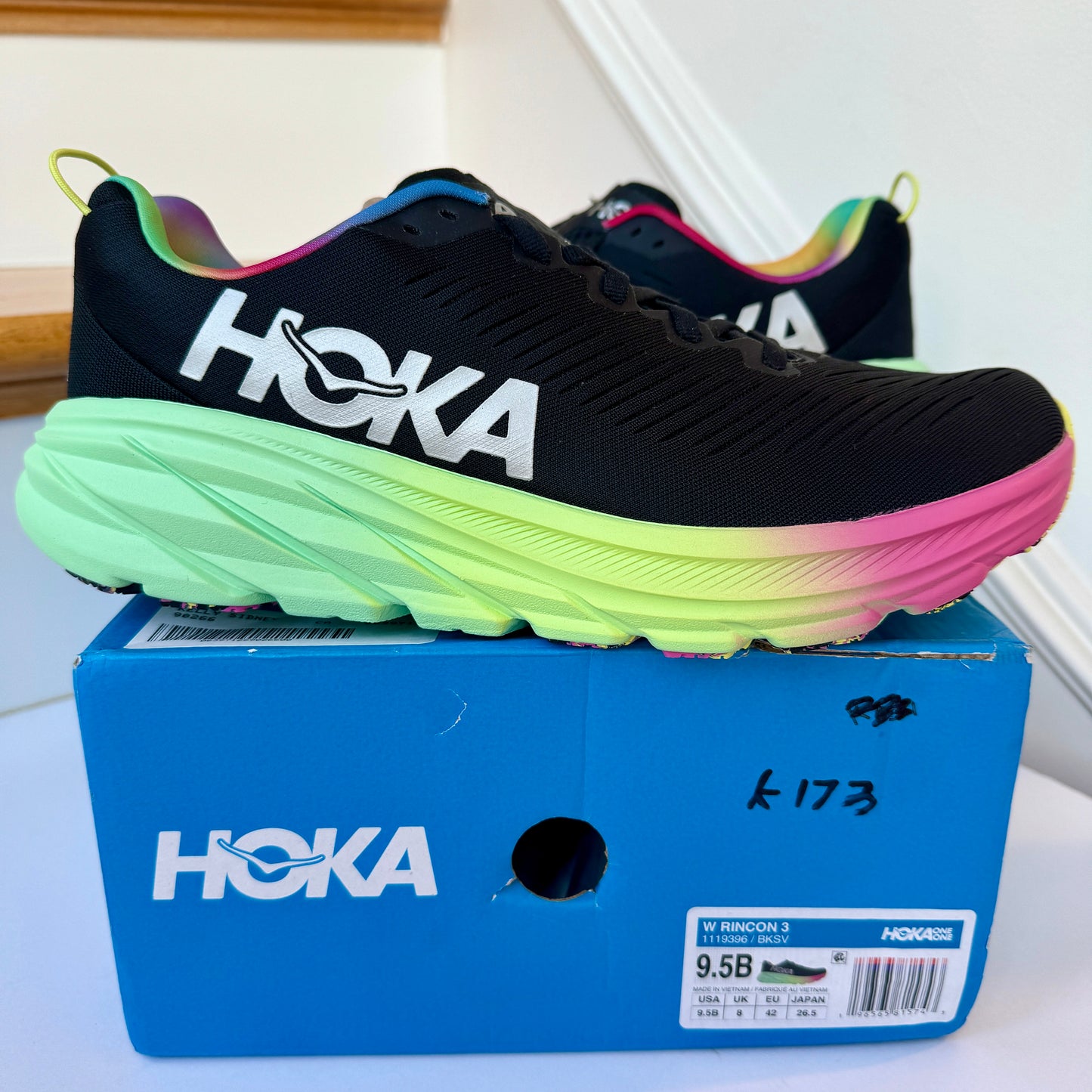 Hoka Rincon 3 Womens Running Shoes Black / Multicolor / Silver Hoka One One