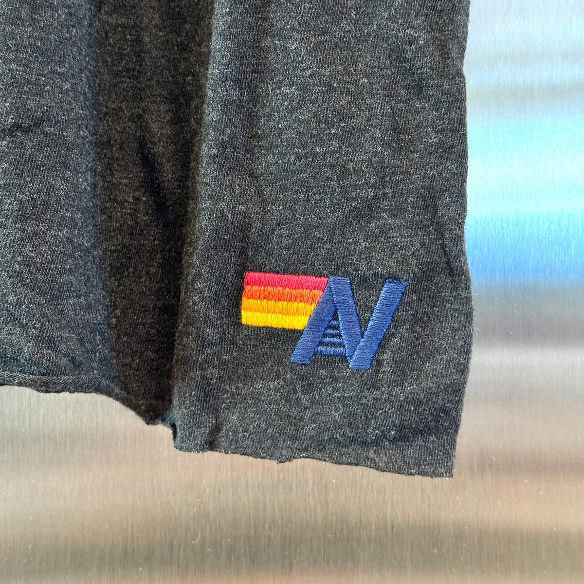 Aviator Nation Aspen Snowmass Jazz Festival 2025 Cropped Boyfriend Tee Shirt - Charcoal Grey