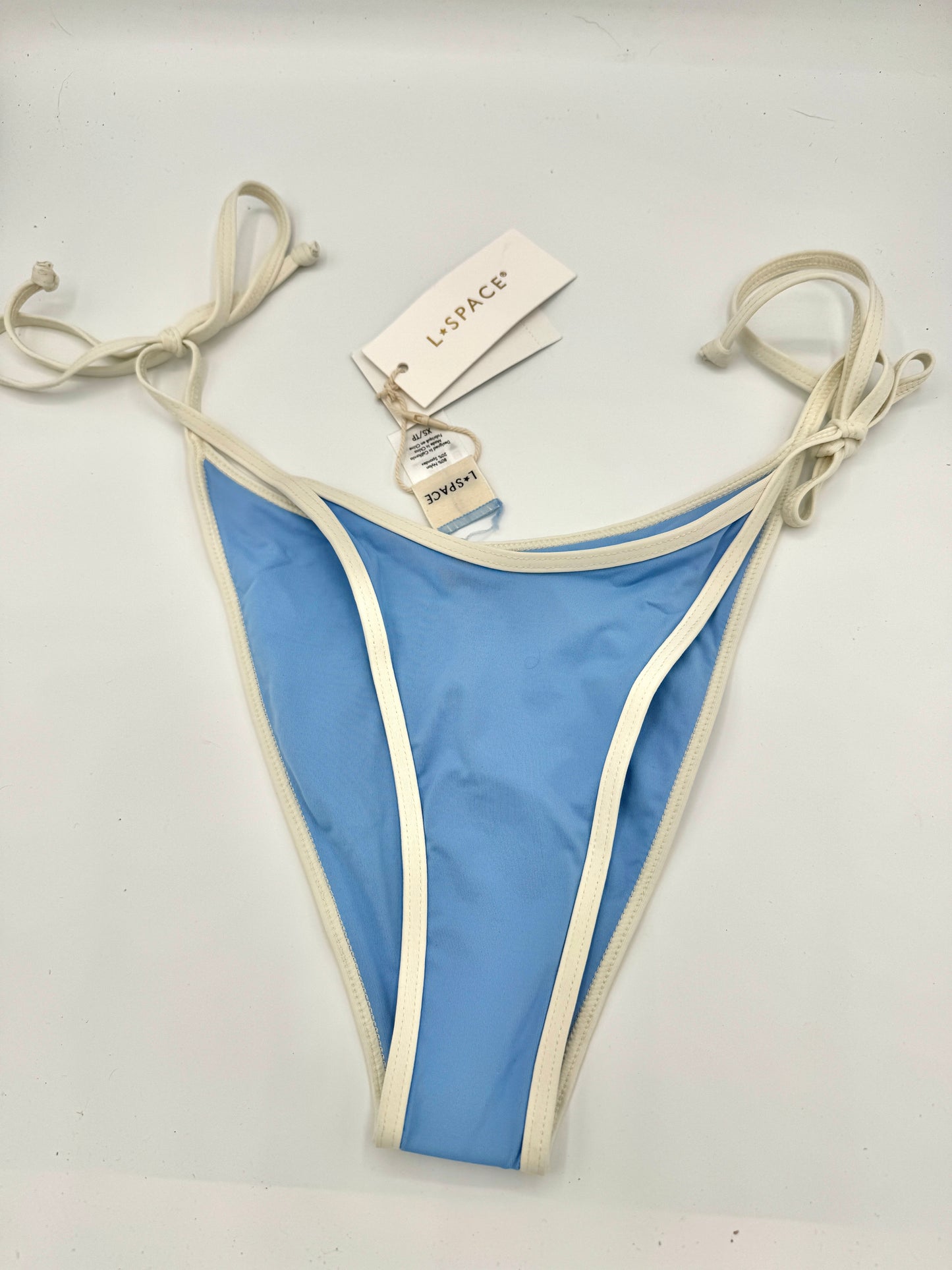L Space Levy Classic Swim Bottom in Aura Blue / Cream