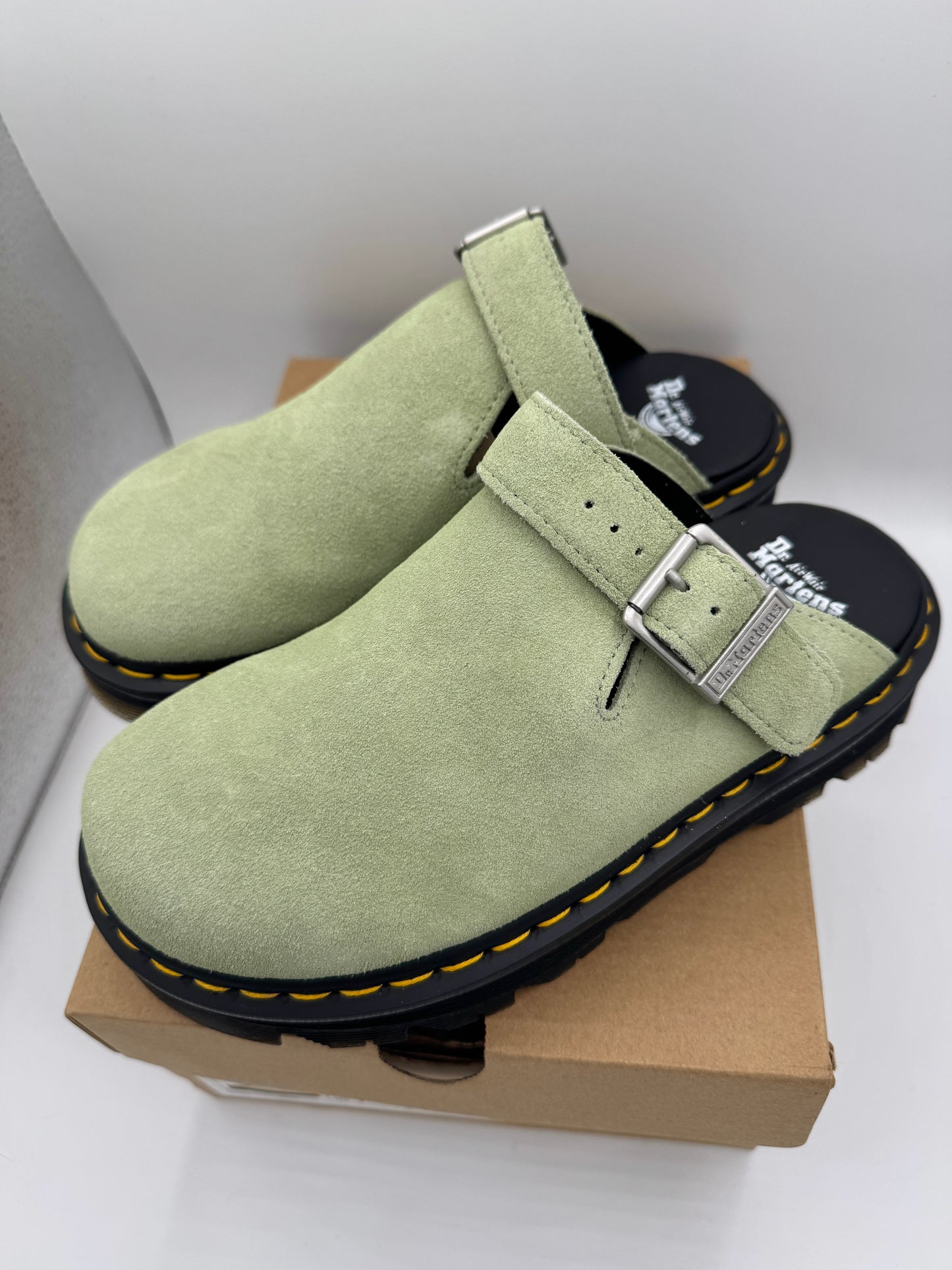 Dr Martens Zebzag Mule Unisex , Sage Green
