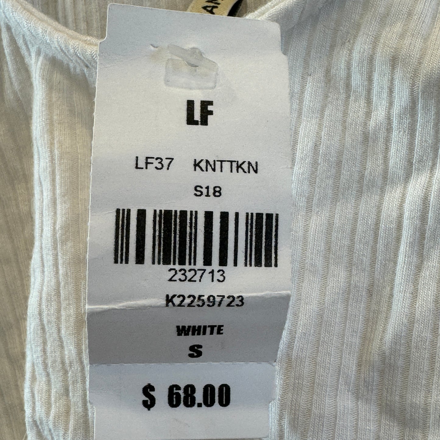 LF White Buckle Ribbed Crop Tank Top Cropped Shirt