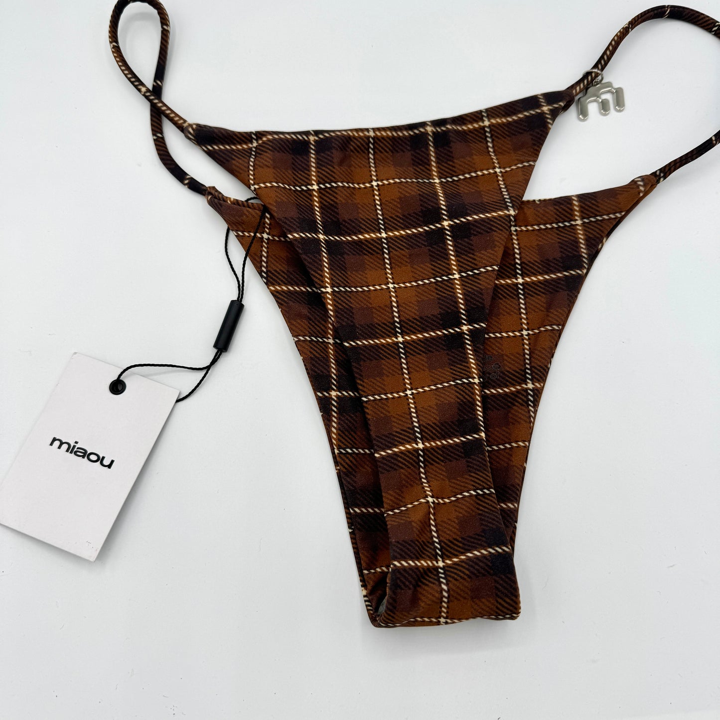 Miaou Itty Bitty Bottom in Brown Chocolate Plaid