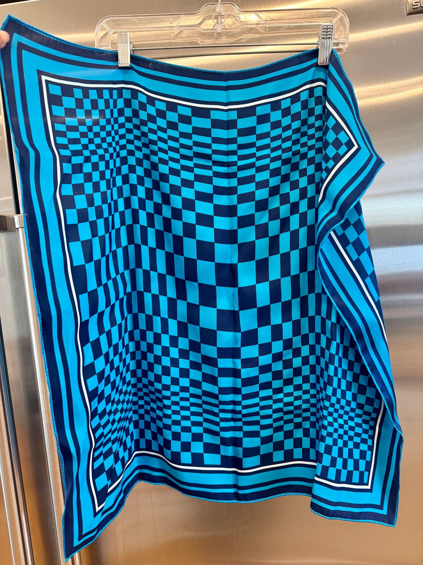 Porsche x Soho House Satin Blue Pasha Scarf Bandana