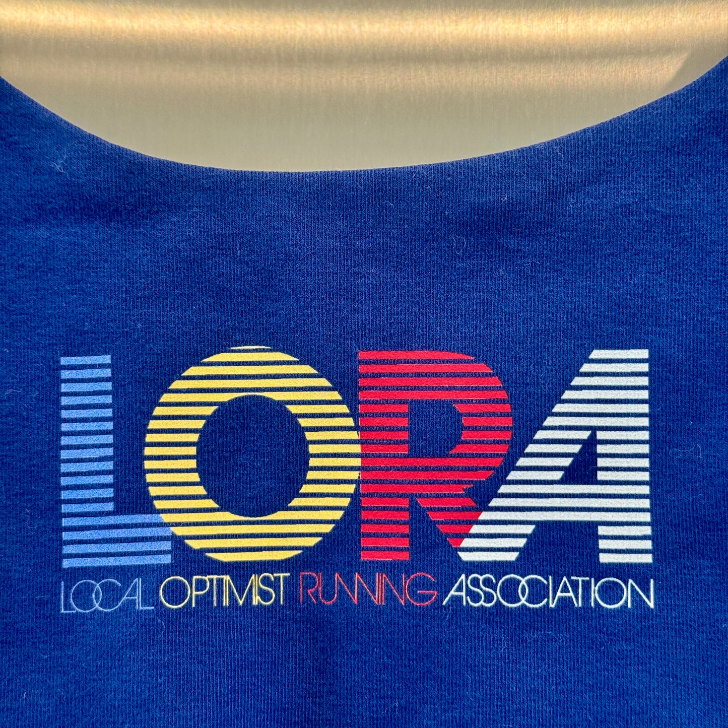 MadHappy Local Optimist Run Club Top Biker Athletic Tank in Starry Blue Navy