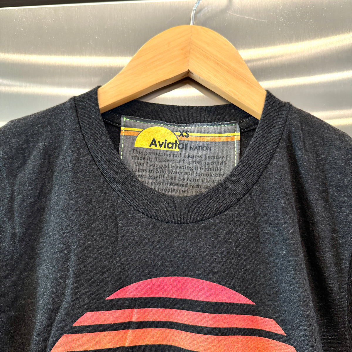 Aviator Nation Aspen Snowmass Jazz Festival 2025 Cropped Boyfriend Tee Shirt - Charcoal Grey