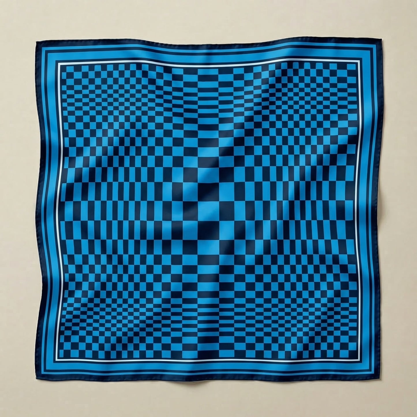 Porsche x Soho House Satin Blue Pasha Scarf Bandana