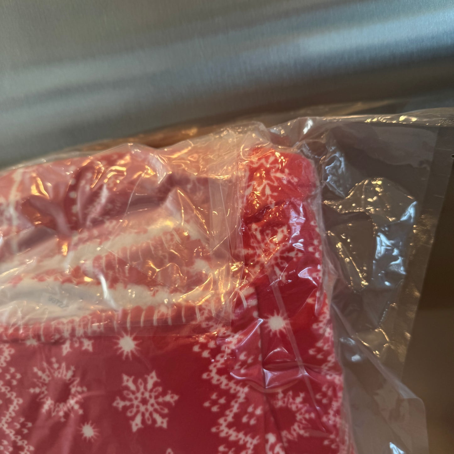 PINK by Victoria Secret Blanket Fleece Plush Red Winter Snowflake