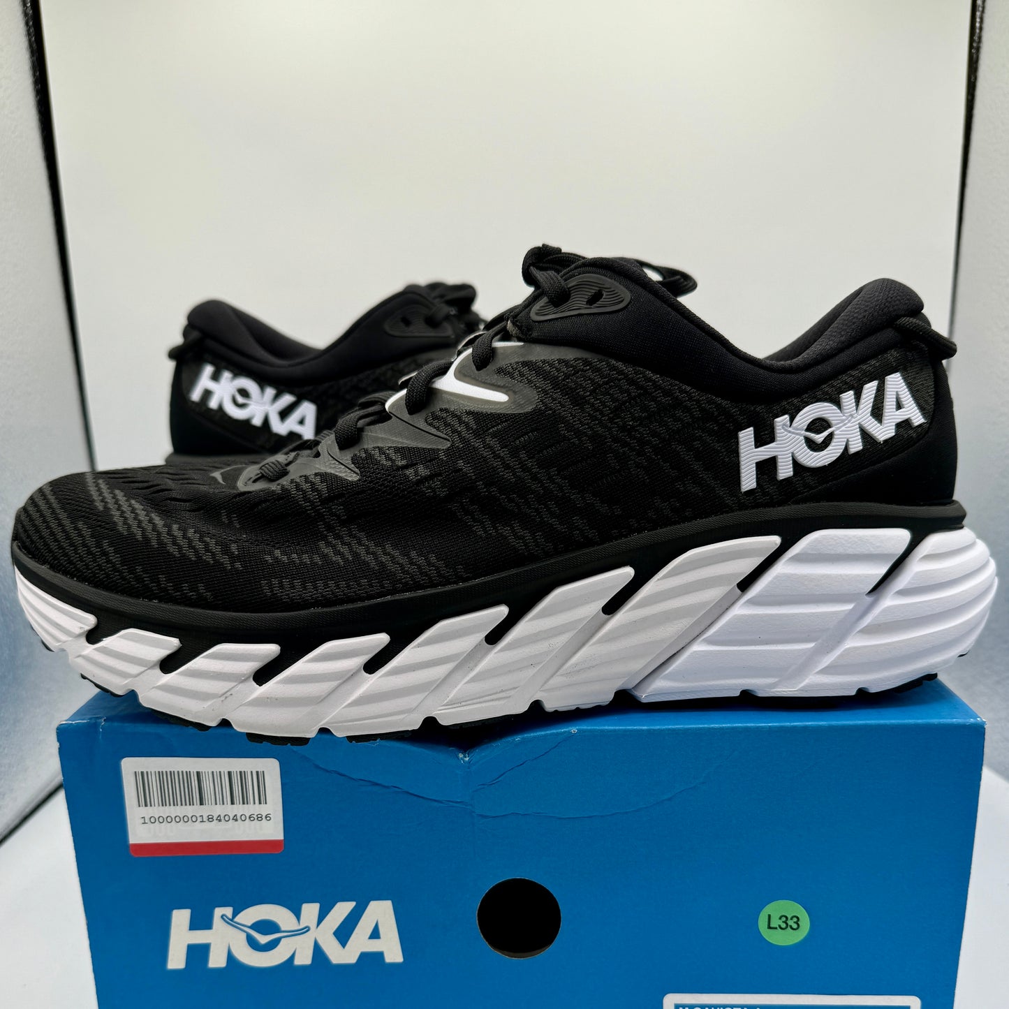 Hoka Gaviota 4 Men’s Running Shoes Black / white athletic shoe by hoka one one