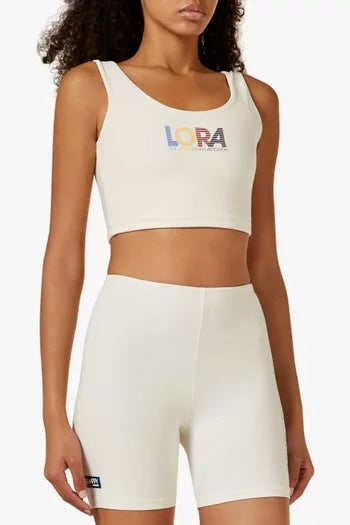 MadHappy Local Optimist Run Club Biker Shorts in Marshmallow / Cream