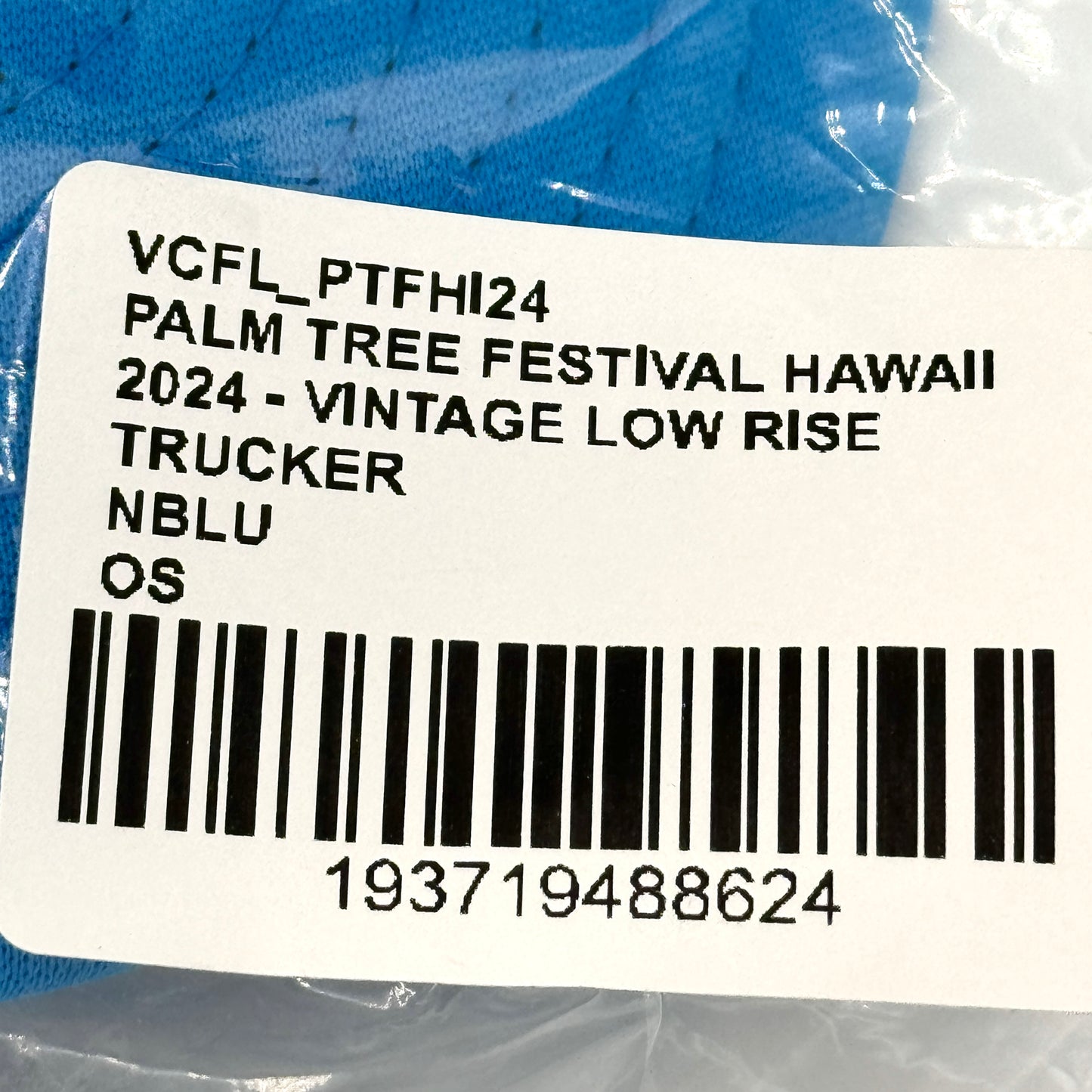 Aviator Nation Palm Tree Festival Hawaii 2024 Blue Trucker Cap Embroidered