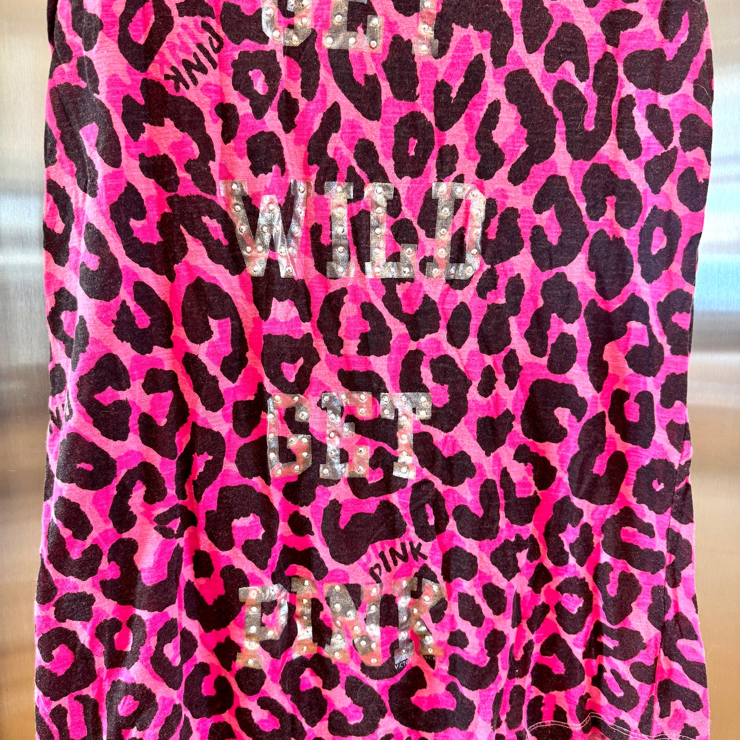 PINK Victoria Secret Sleep Shirt Dress Cheetah Leopard Y2K Pajama Pre-owned