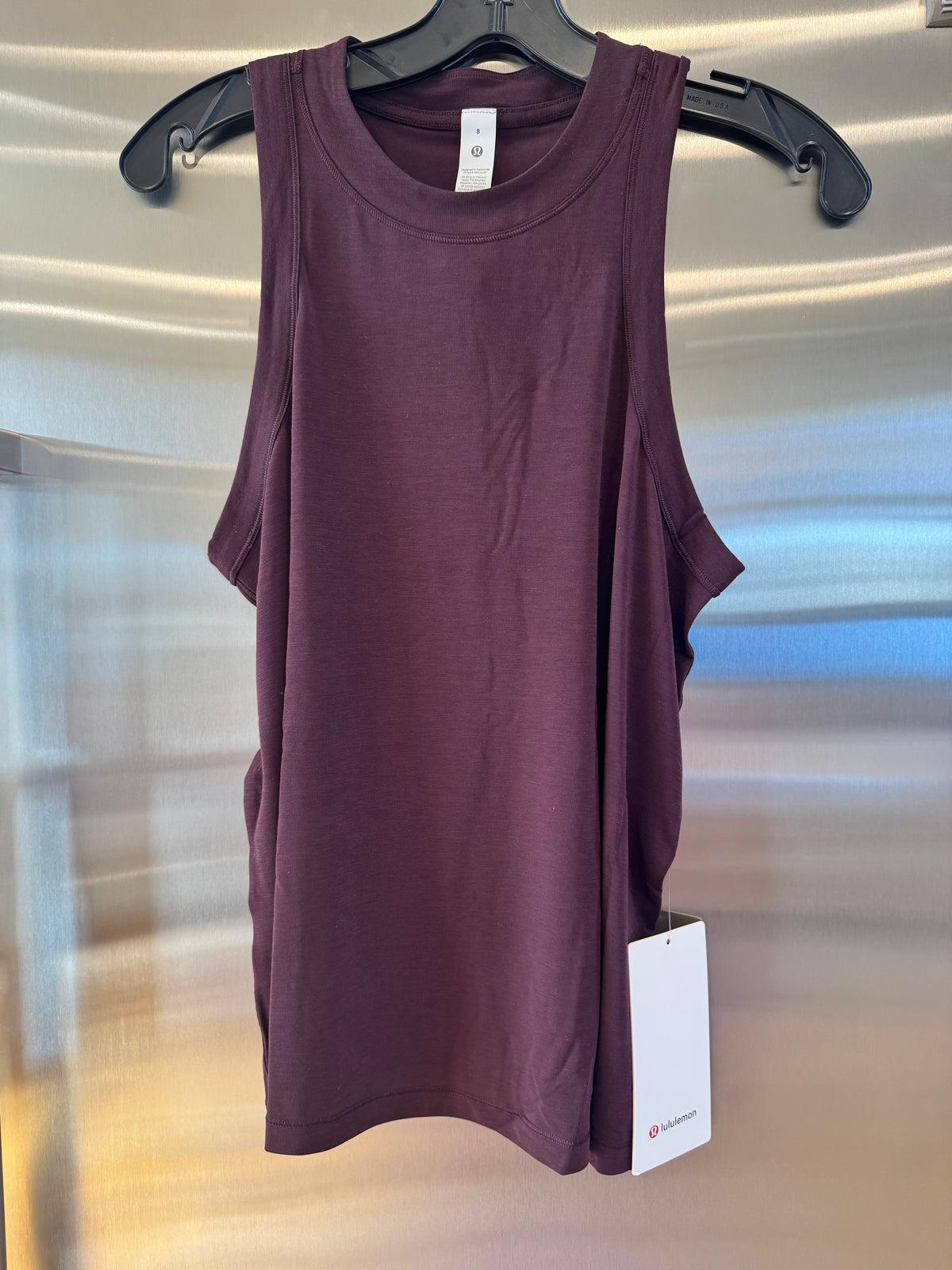 Lululemon Jersey Training Tank Top , Women’s in Black Plum Dark Burgundy Red