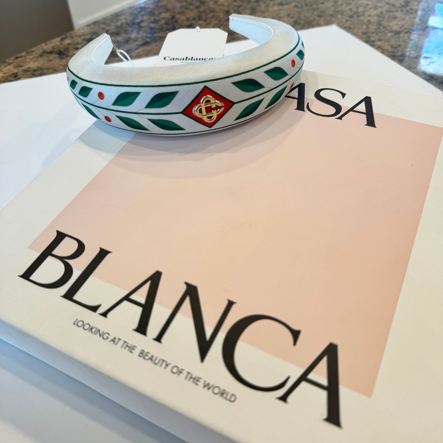 Casablanca Headband Silk with Logo Appliqué Monaco Grand Prix