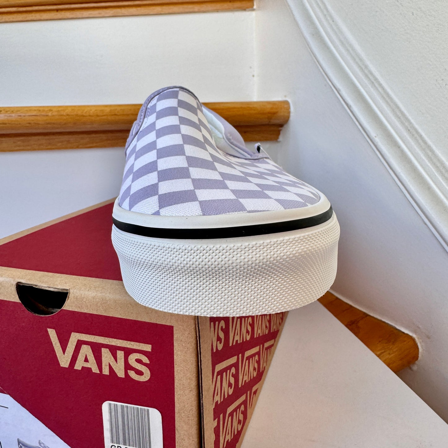 Vans Slip-On Classic Skate Shoes Checkerboard Heather Purple Shoes Unisex