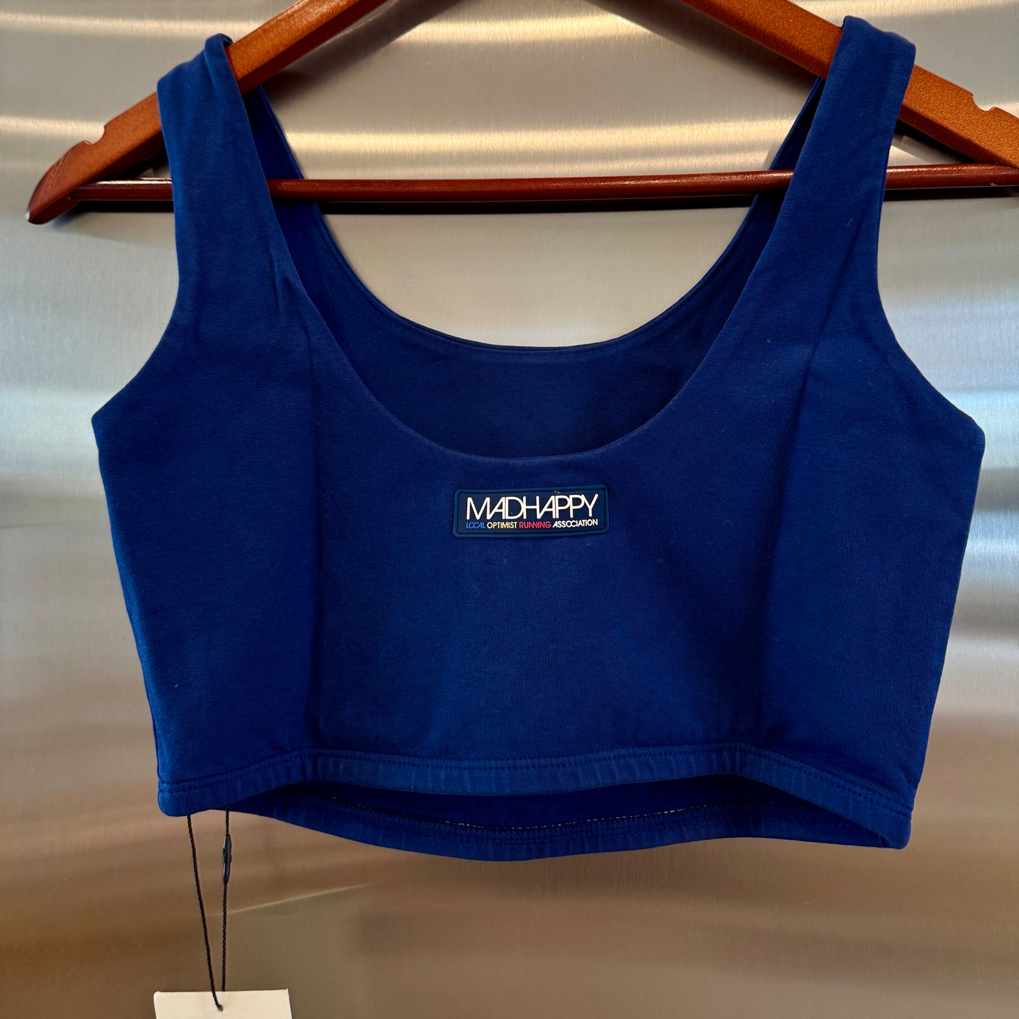 MadHappy Local Optimist Run Club Top Biker Athletic Tank in Starry Blue Navy
