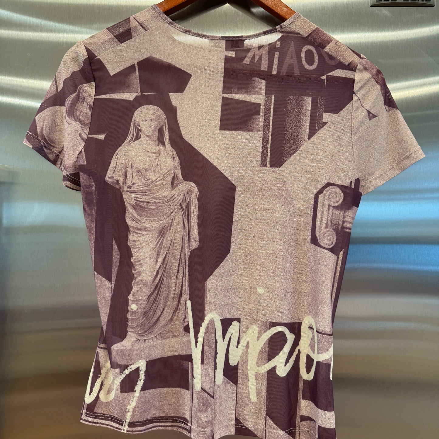 Miaou Printed Mini Tee in Stone Mauve