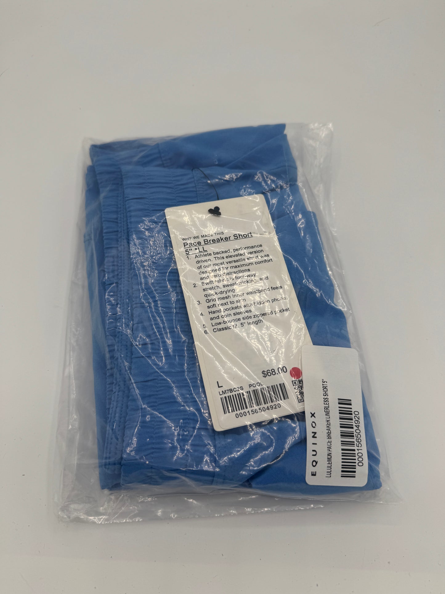 Lululemon Pace Breaker Short 5” Linerless Unlined in Pool Party Blue - Men’s