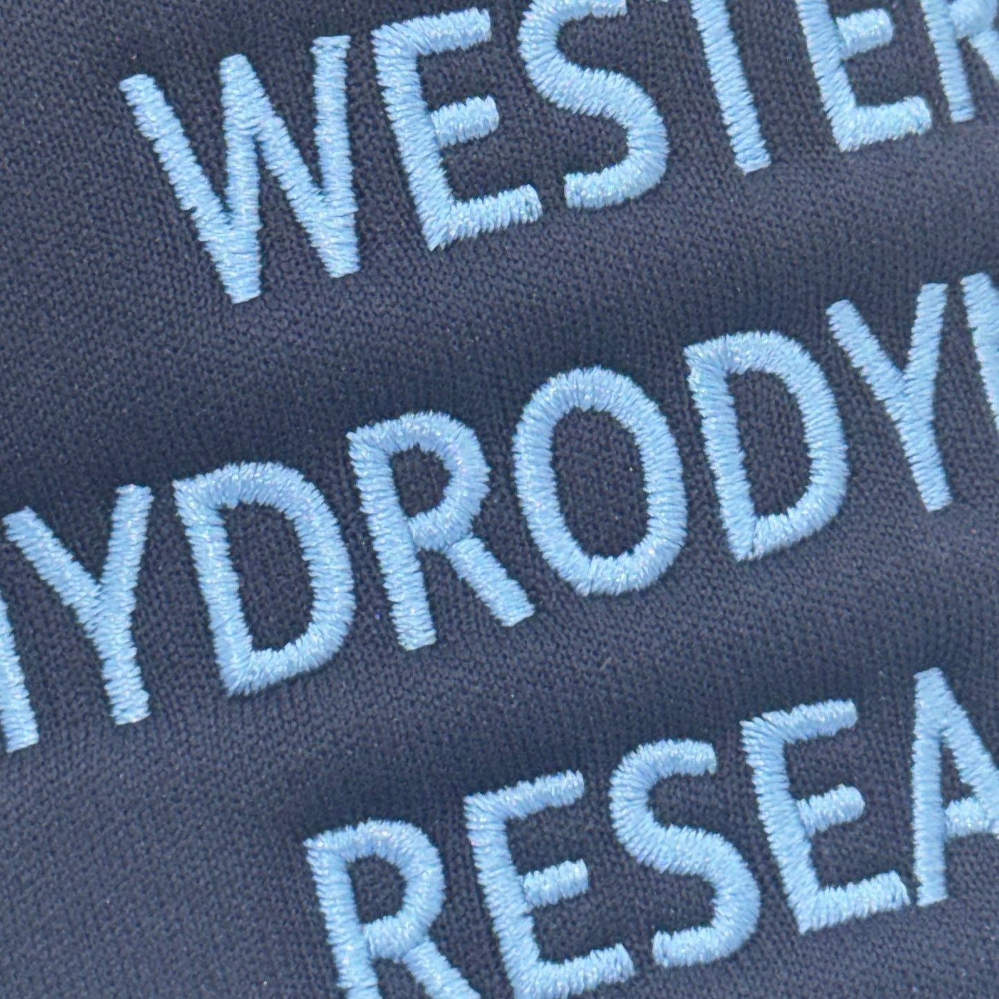 Western Hydrodynamic Research Trucker Hat Otto Promotional Logo Embroidered Blue