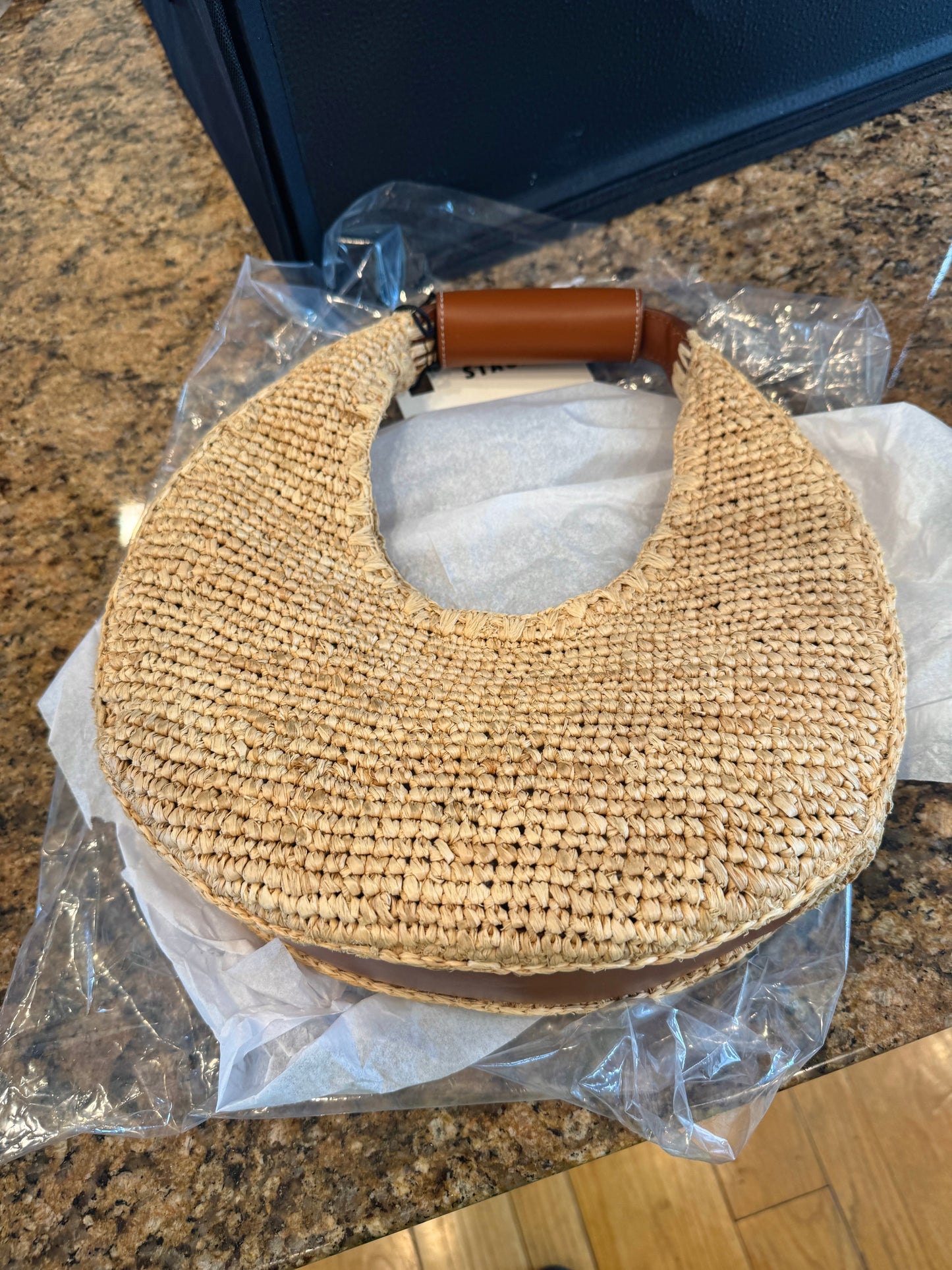 Staud Moon Bag - Natural Raffia