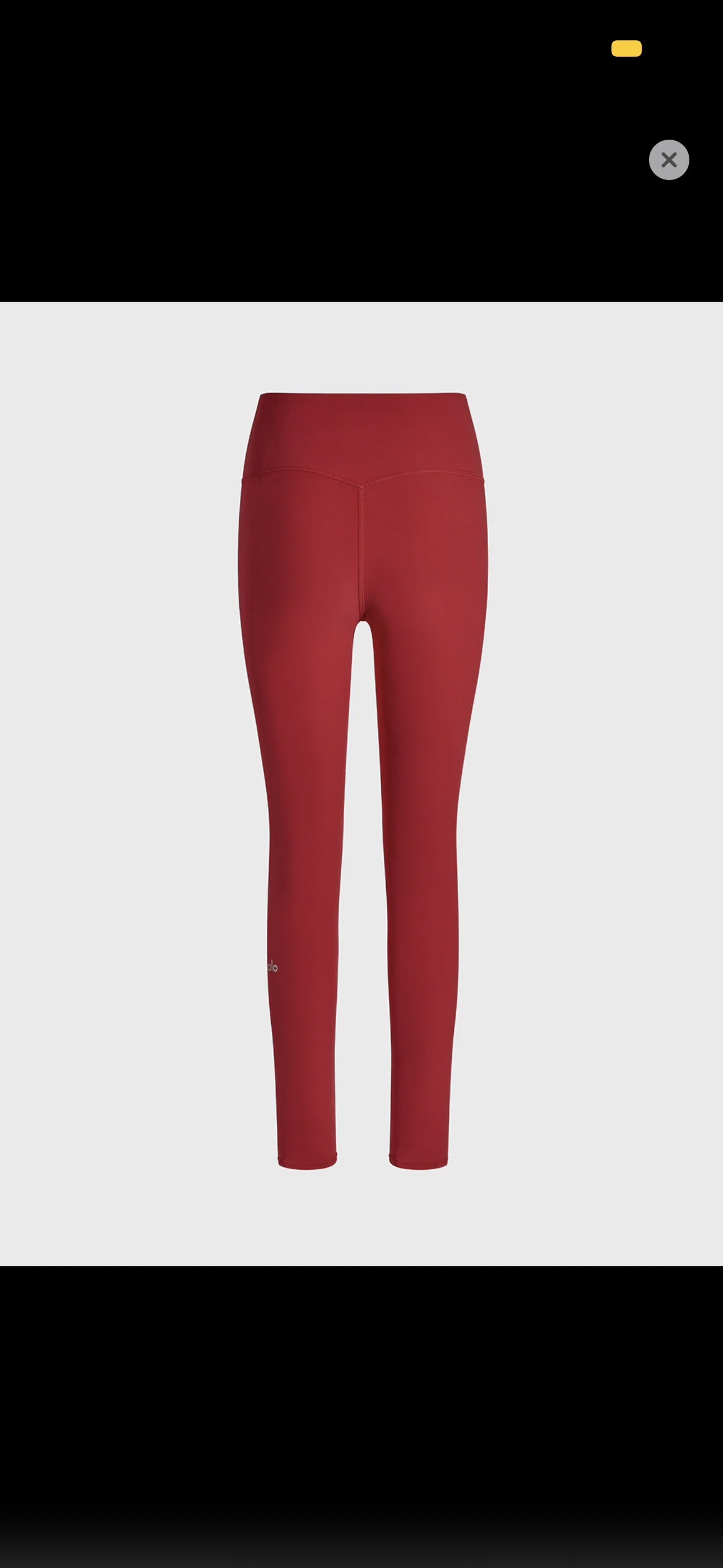 Alo Bold Red Alosoft Leggings High Waisted 7/8 Pants
