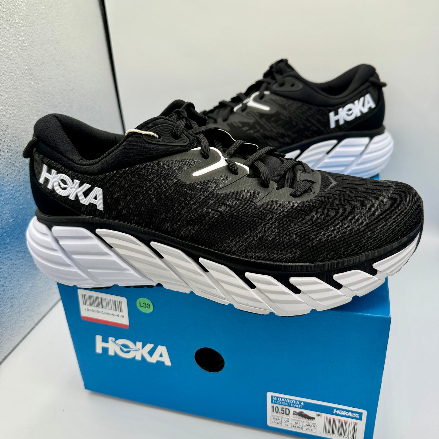 Hoka Gaviota 4 Men’s Running Shoes Black / white athletic shoe by hoka one one