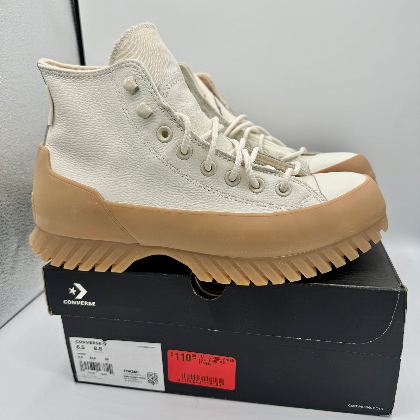 Converse CTAS Lugged Winter 2.0 Hi Egret / Light Twine Waterproof UNISEX