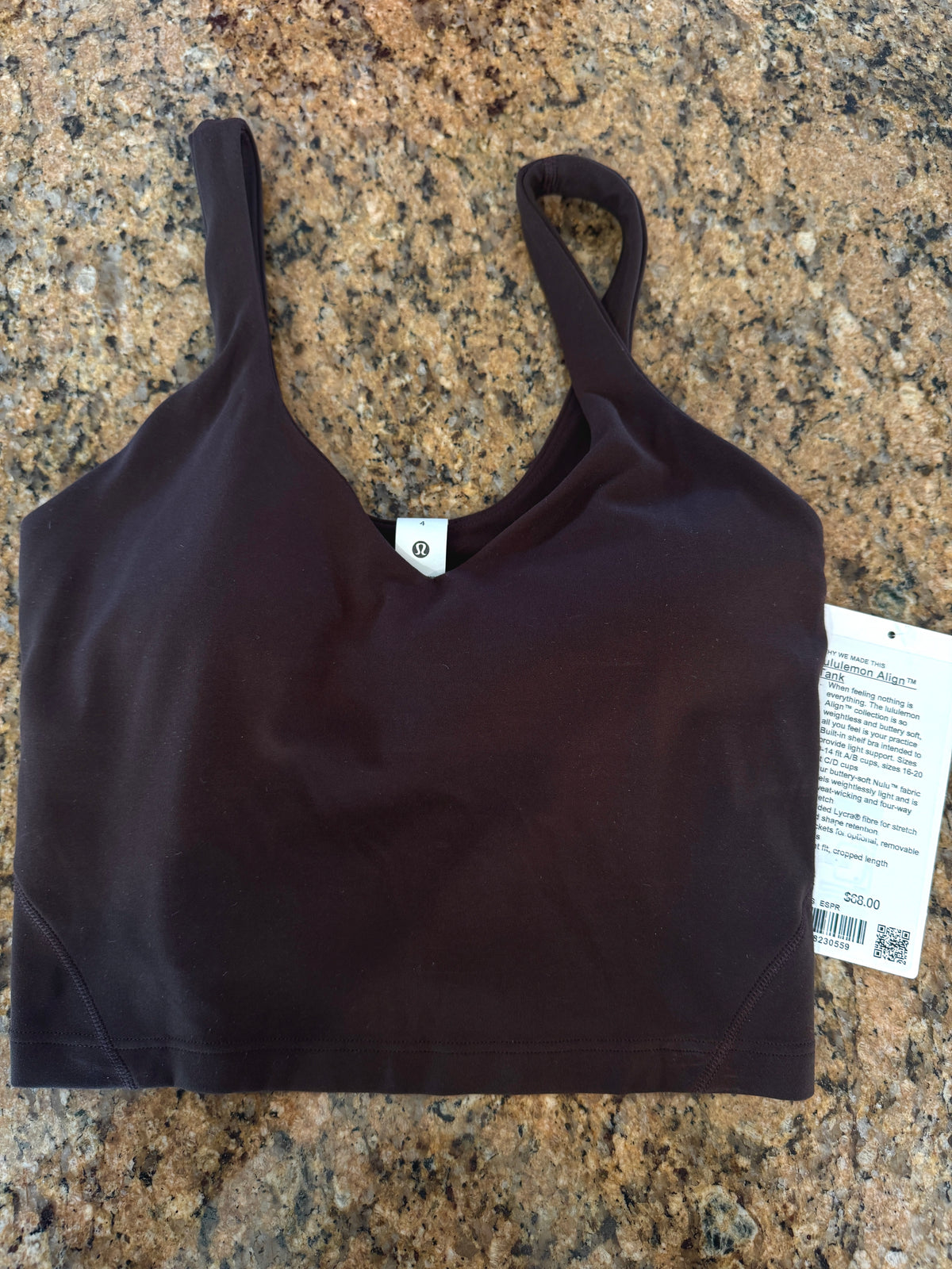 Lululemon Align Tank Top - Espresso Brown