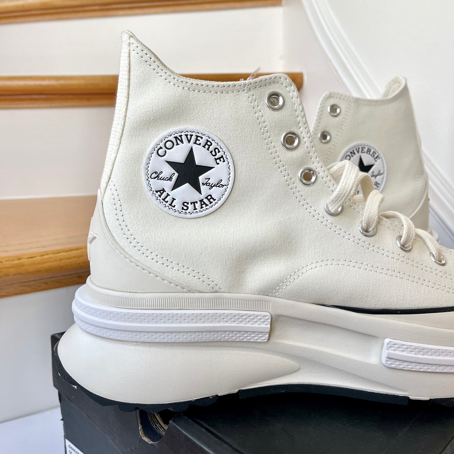 Converse Run Star Legacy CX Hi Platform high top Chuck Taylor sneakers white