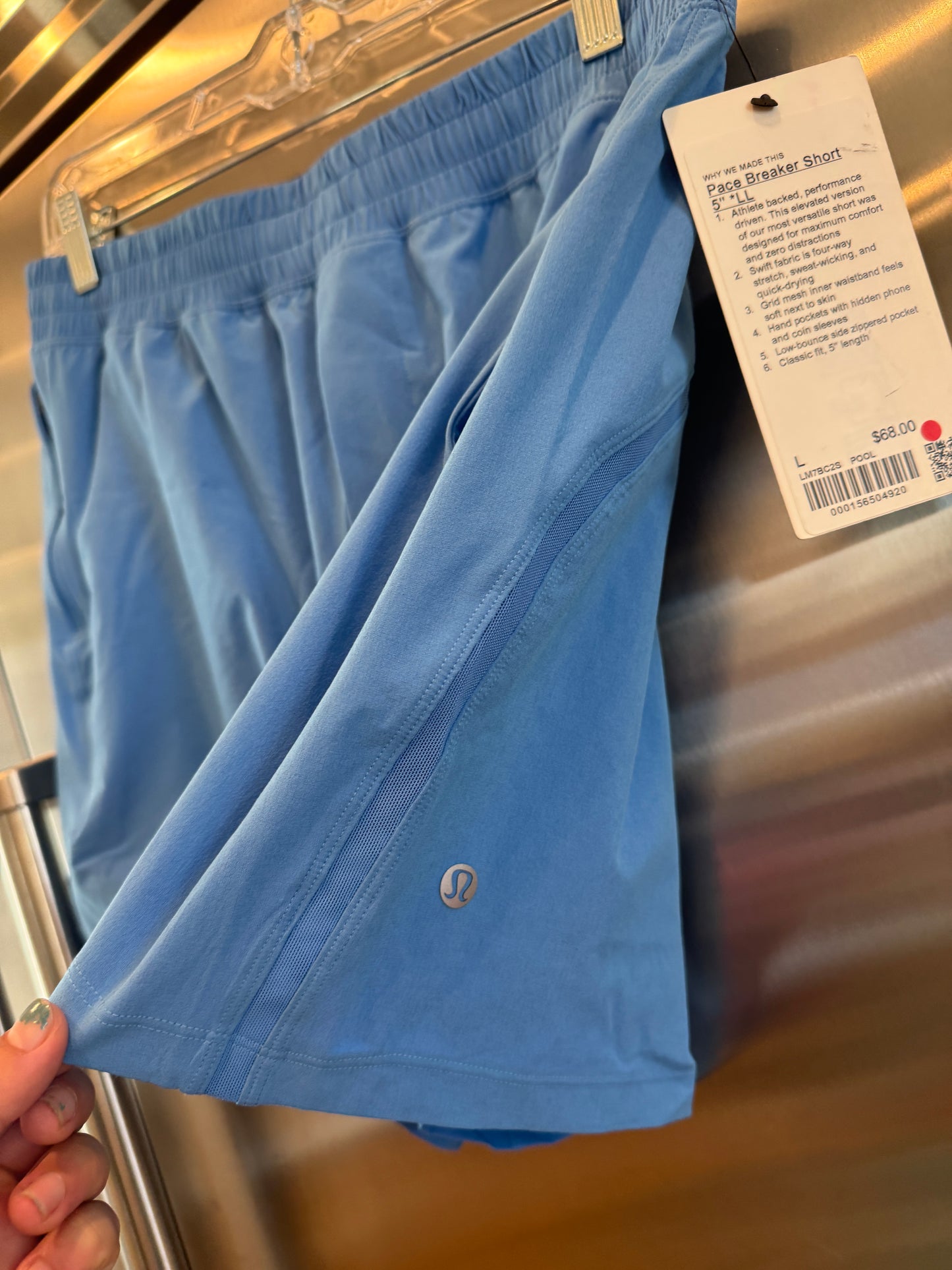 Lululemon Pace Breaker Short 5” Linerless Unlined in Pool Party Blue - Men’s