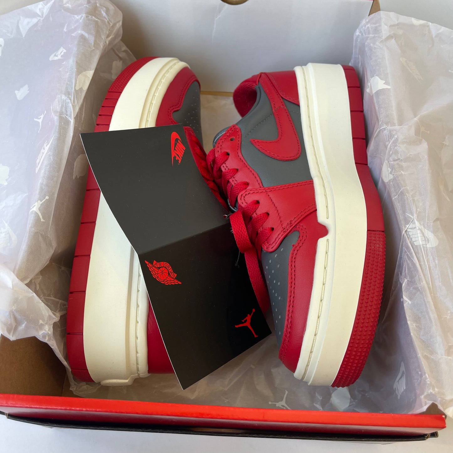 Nike Air Jordan Elevate Platform Women’s Sneakers - Varsity Red / Dark Grey