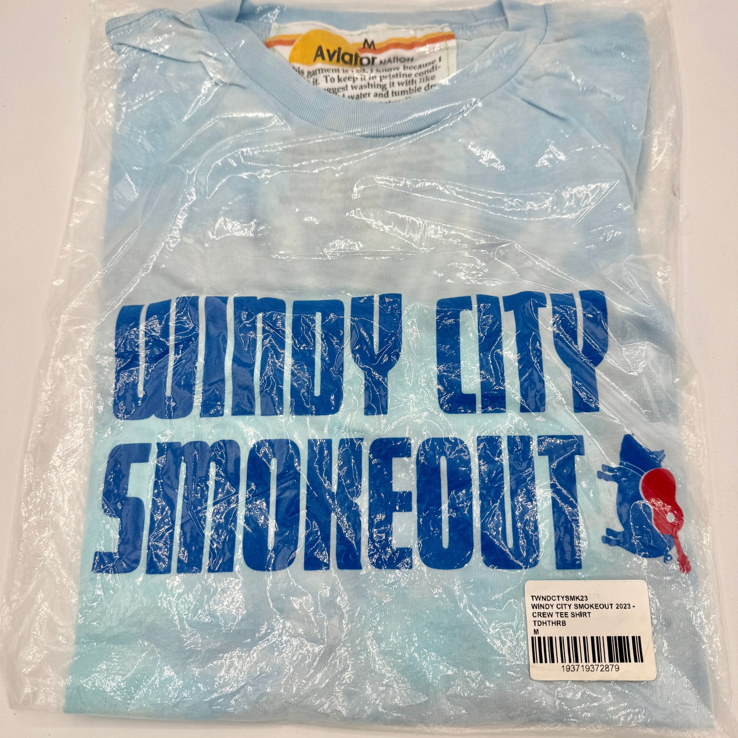 Aviator Nation Windy City Smokeout Festival Blue Tee Shirt