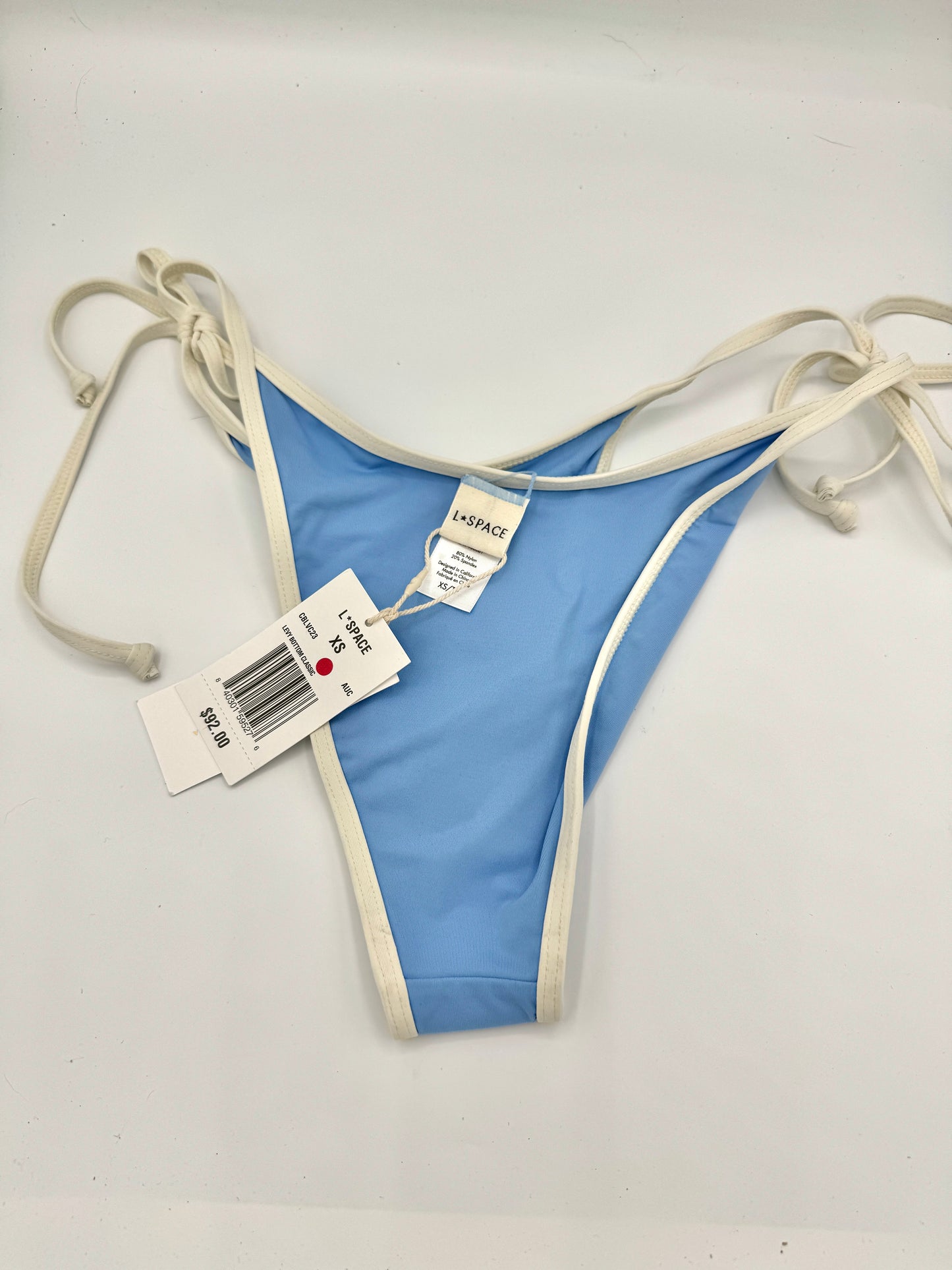 L Space Levy Classic Swim Bottom in Aura Blue / Cream