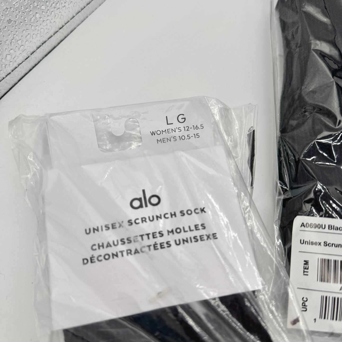 Alo Yoga (Bundle) Unisex Scrunch Socks, 5x Pairs - Black