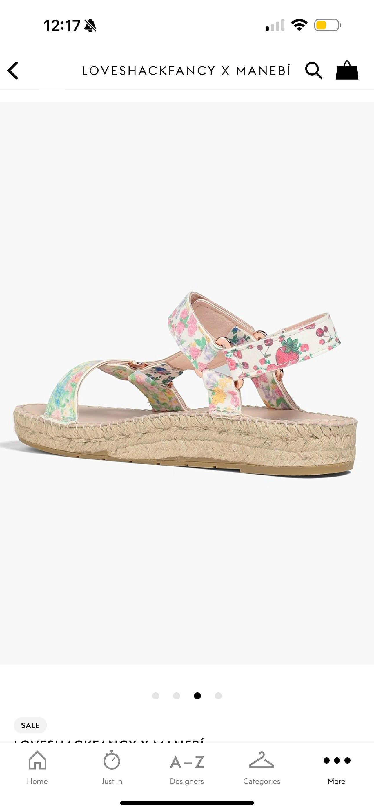 LoveShackFancy x Manebi Hiking Platform Espadrilles Floral Strap Sandals