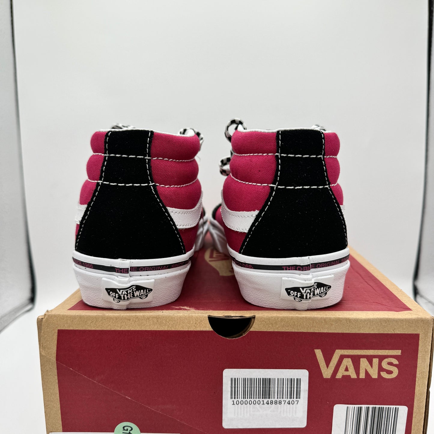 Vans Sk8 Mid Reissue Jazzy Magenta Black white skate sneakers maroon red