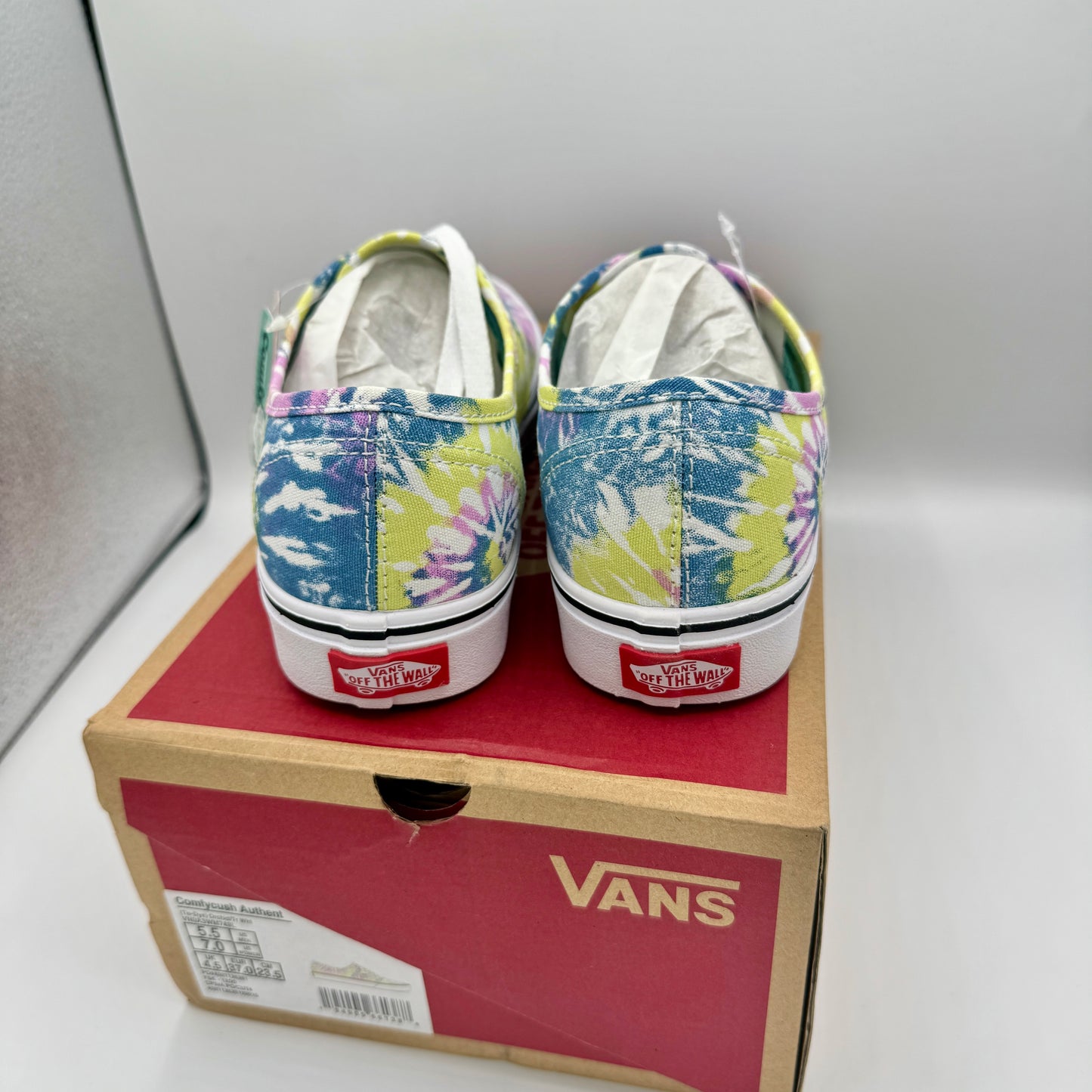 Vans Comfycush Authentic Low Classic Sneaker cushioned Tie Dye Orchid White