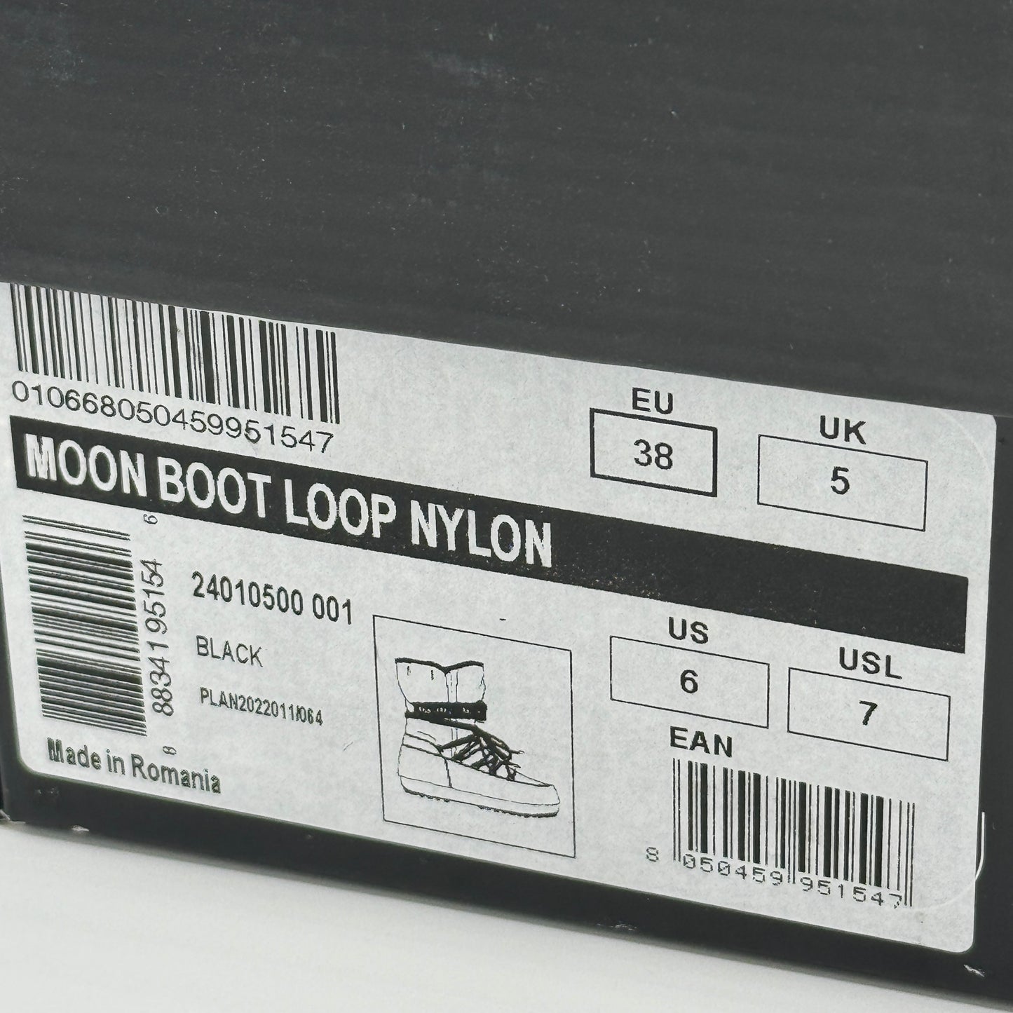 Moon Boot loop nylon waterproof boots black moonboots snow rain protecht