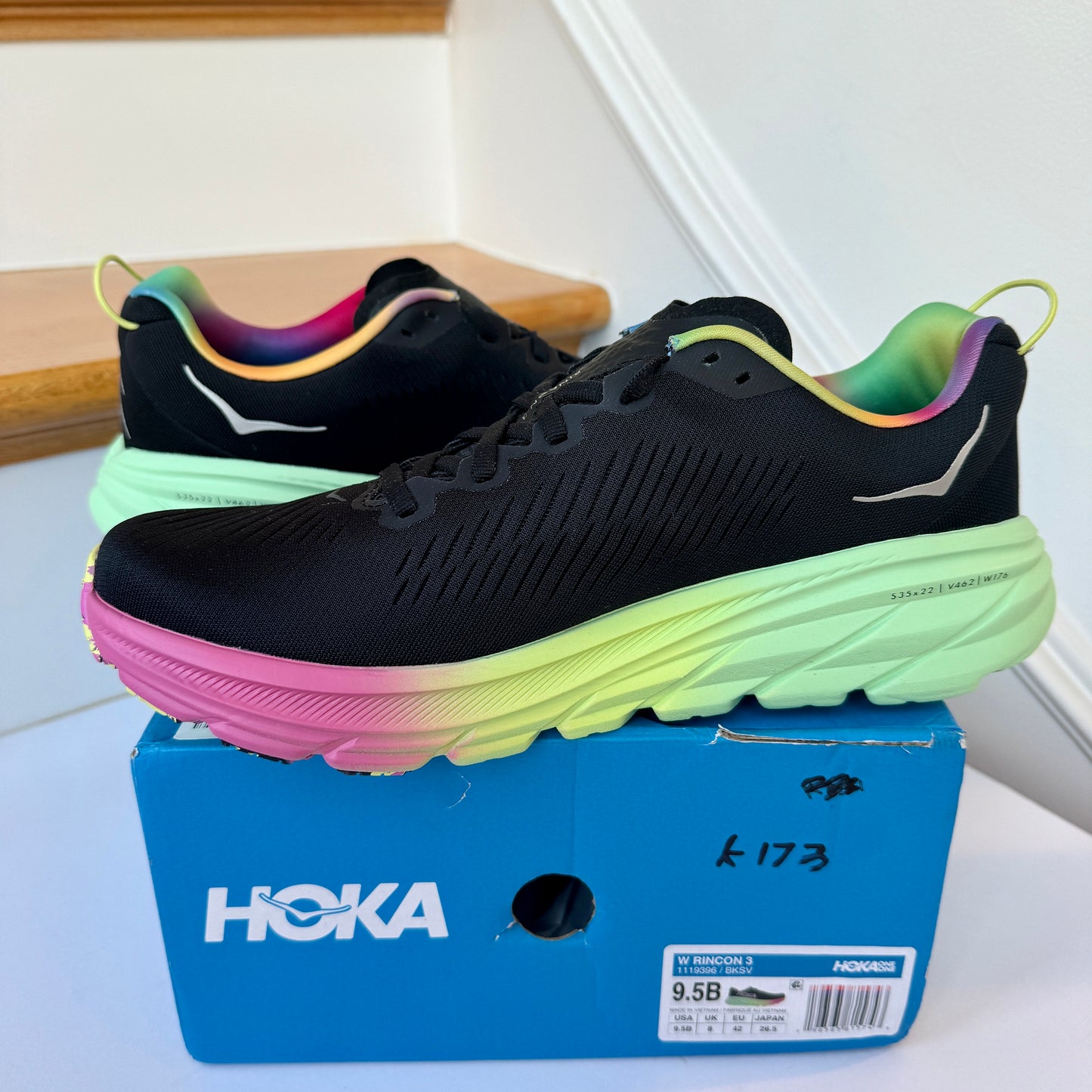 Hoka Rincon 3 Womens Running Shoes Black / Multicolor / Silver Hoka One One