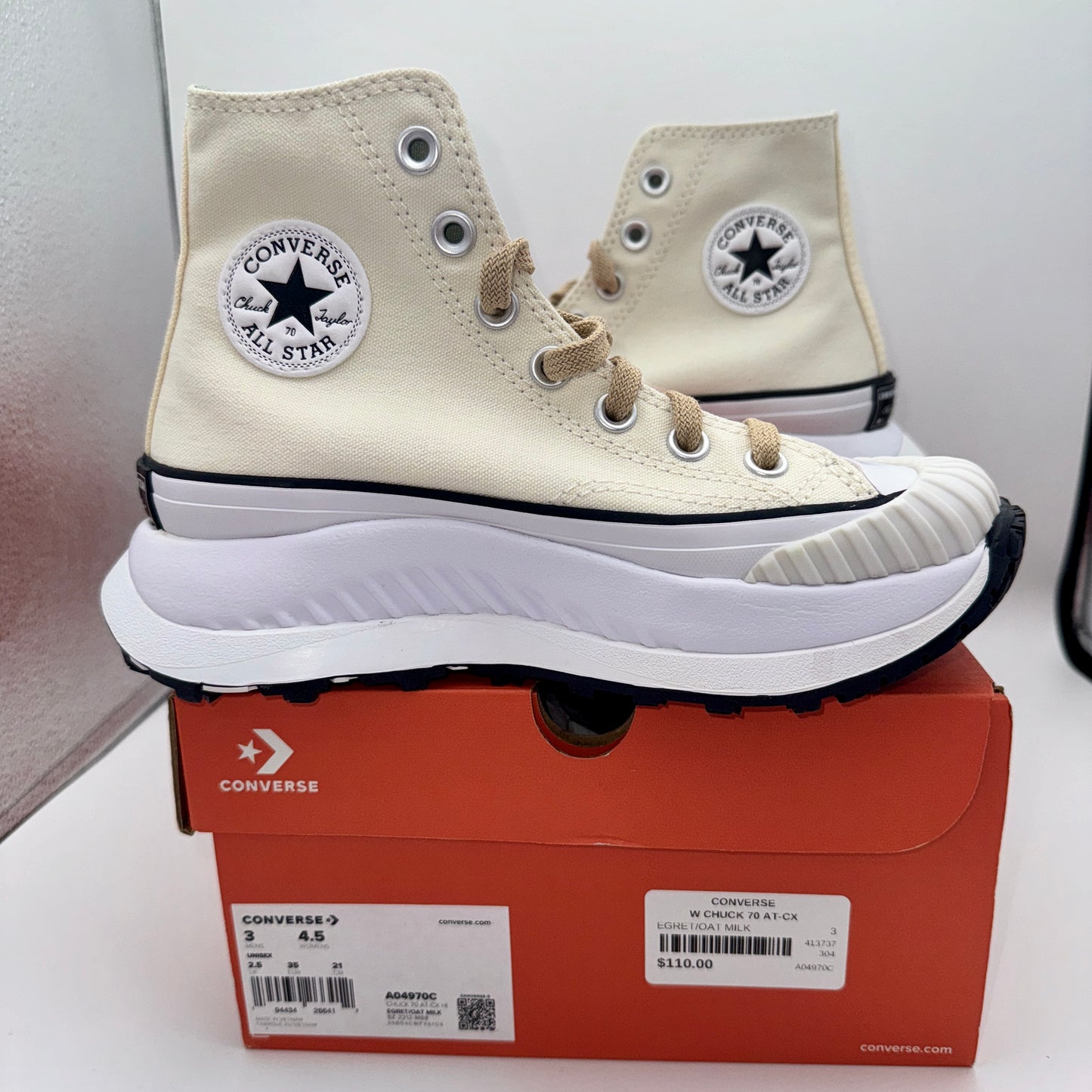 Converse Chuck 70 AT CX Hi in Egret / Oatmilk Classic Hightop Off White