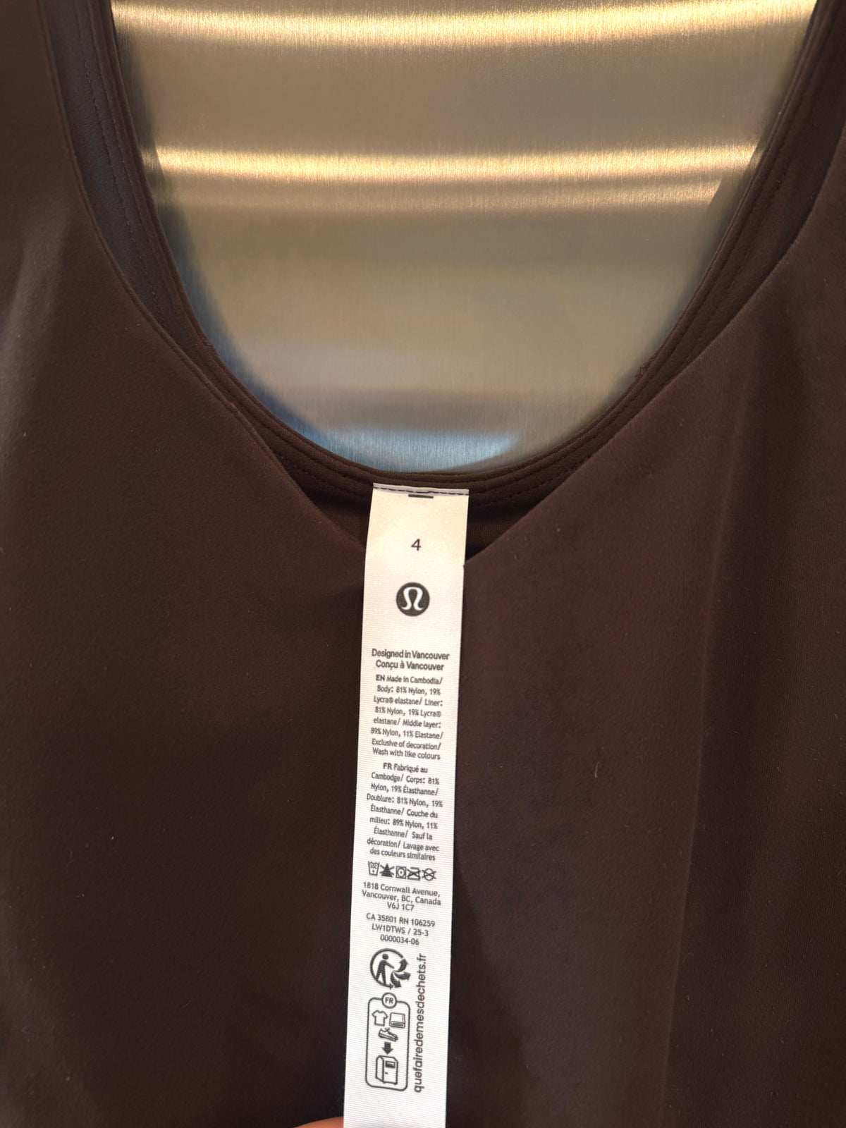 Lululemon Align Tank Top - Espresso Brown