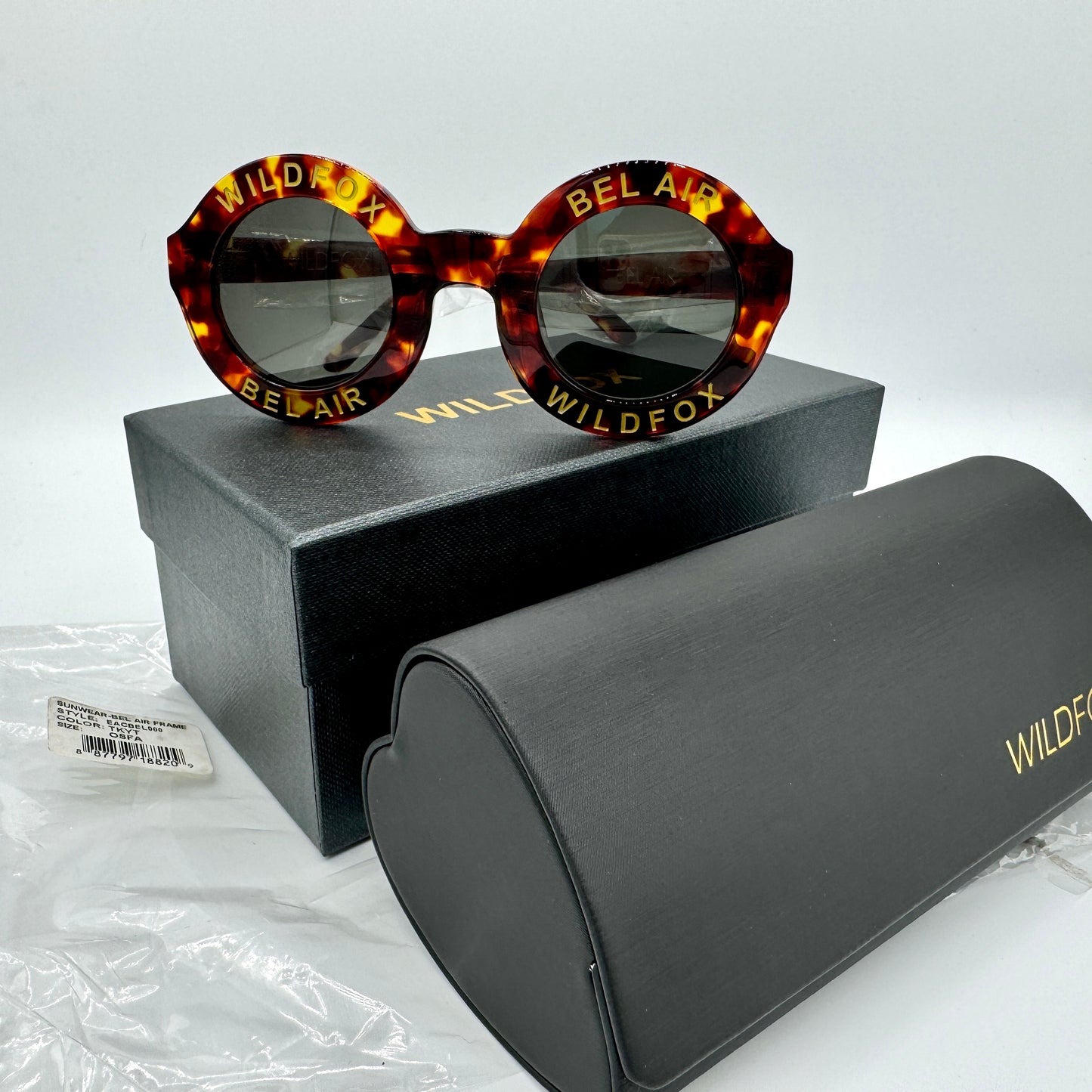 Wildfox Bel Air Tortoise Shell Brown Belair Sunglasses Classic NEW with case